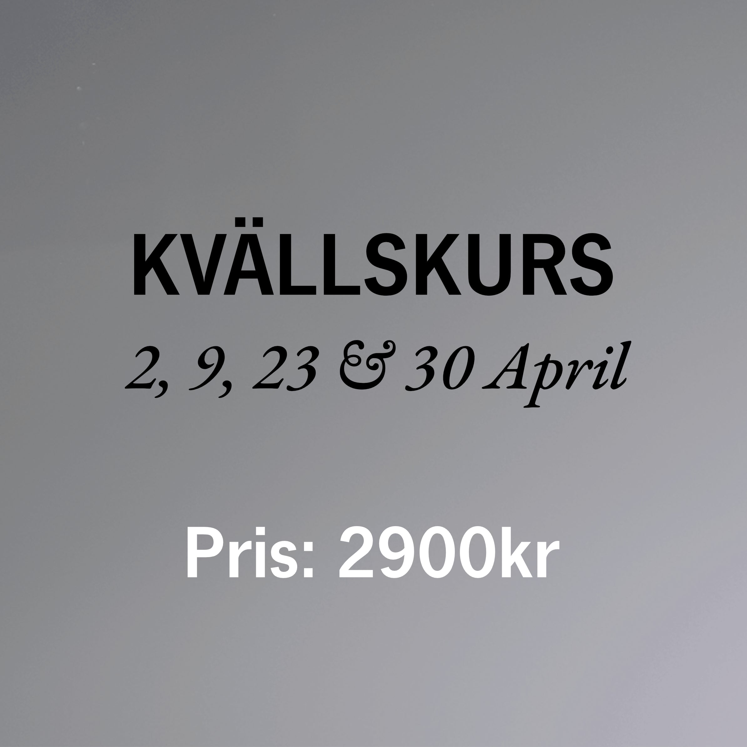 Kvällskurs 3, Anmälan