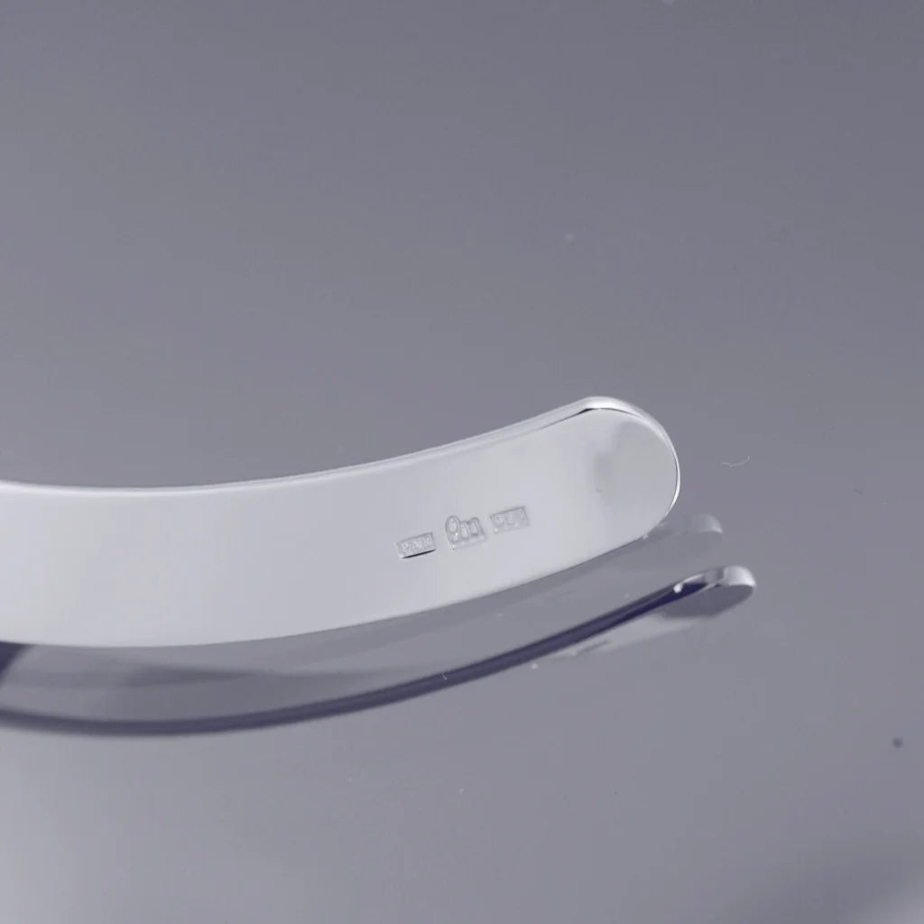 Bend Halsring 1 - Handgjord - Sweden - Sterling Silver 925