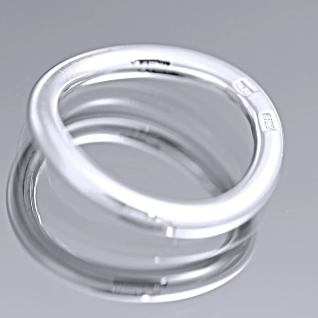 Bend ring 1 - Handgjord - Sweden - Sterling Silver 925
