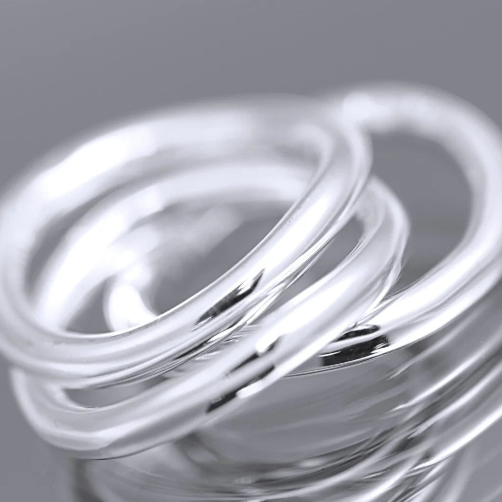 Bend ring 1 - Handgjord - Sweden - Sterling Silver 925