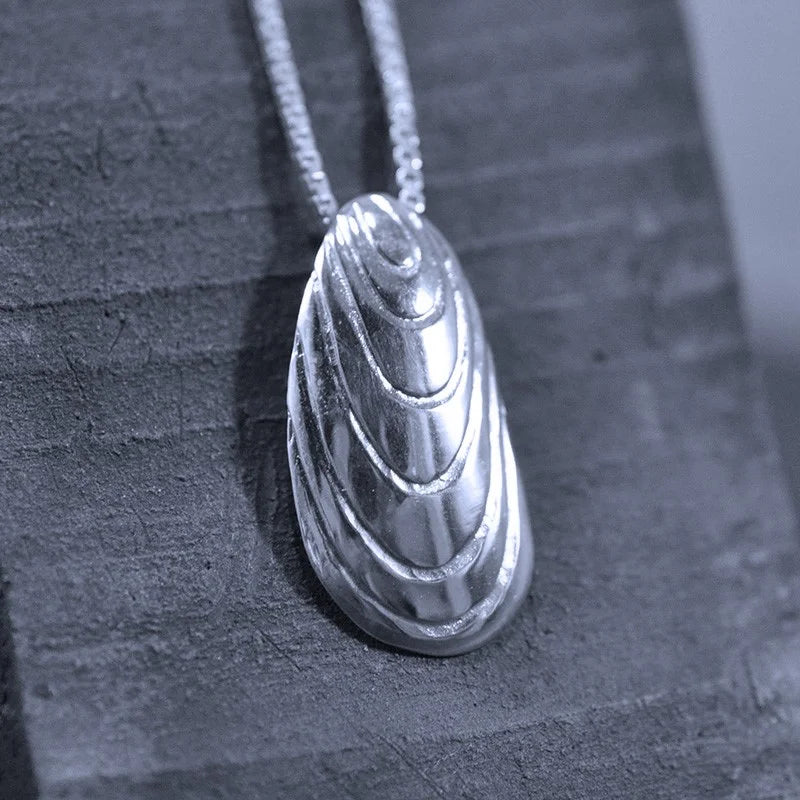 Blåmussla Halsband 4 - Handgjord - Sweden - Sterling Silver