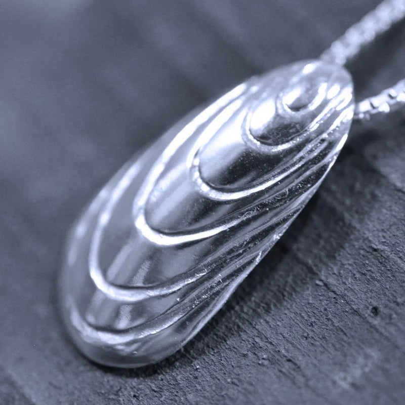Blåmussla Halsband 4 - Handgjord - Sweden - Sterling Silver