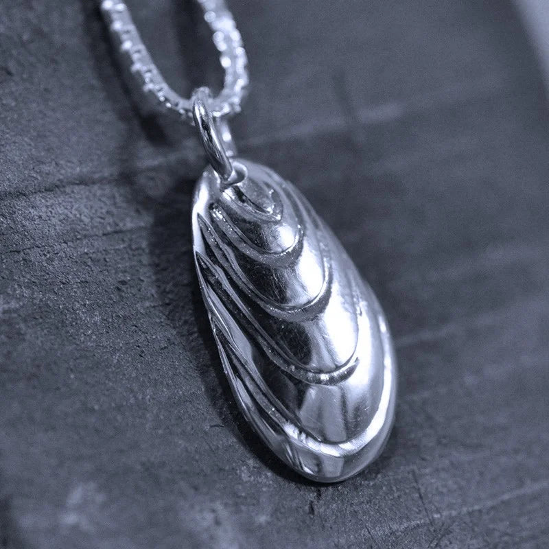 Blåmussla Halsband 5 - Handgjord - Sweden - Sterling Silver