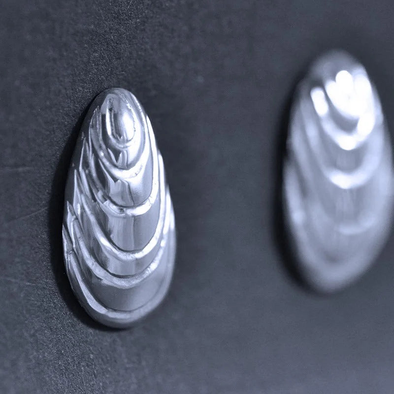 Blåmussla Örhänge 1 - Handgjord - Sweden - Sterling Silver