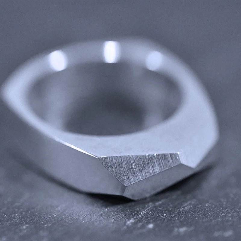 Facett Ring 1 - Handgjord - Sweden - Sterling Silver 925