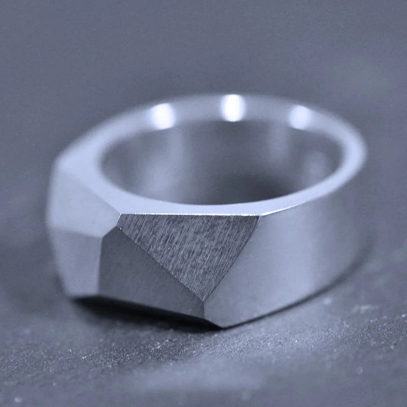 Facett Ring 2 - Handgjord - Sweden - Sterling Silver 925