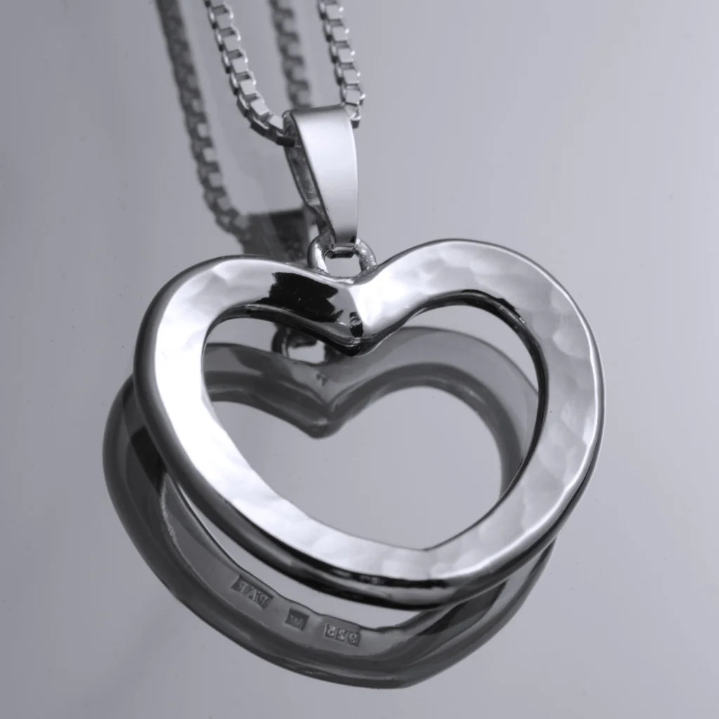 Hjärtat halsband 1 - Handgjord - Sweden - Sterling Silver