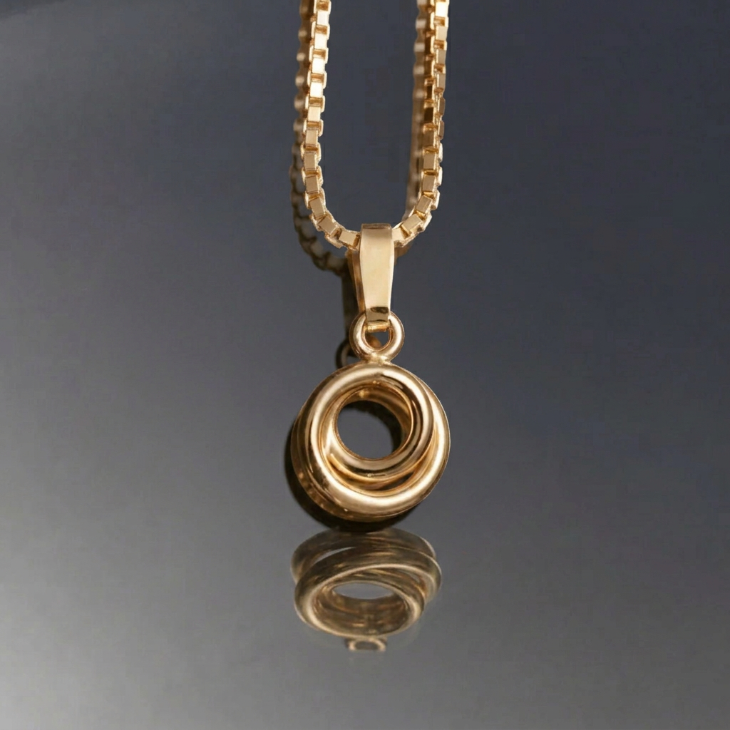 Loop halsband 2 - 18k förgyllt silver 925