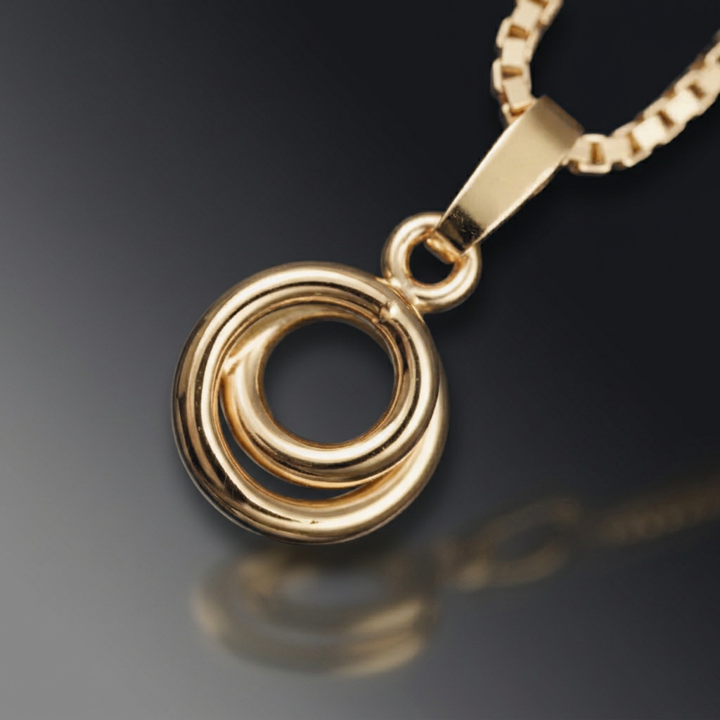 Loop halsband 2 - 18k förgyllt silver 925