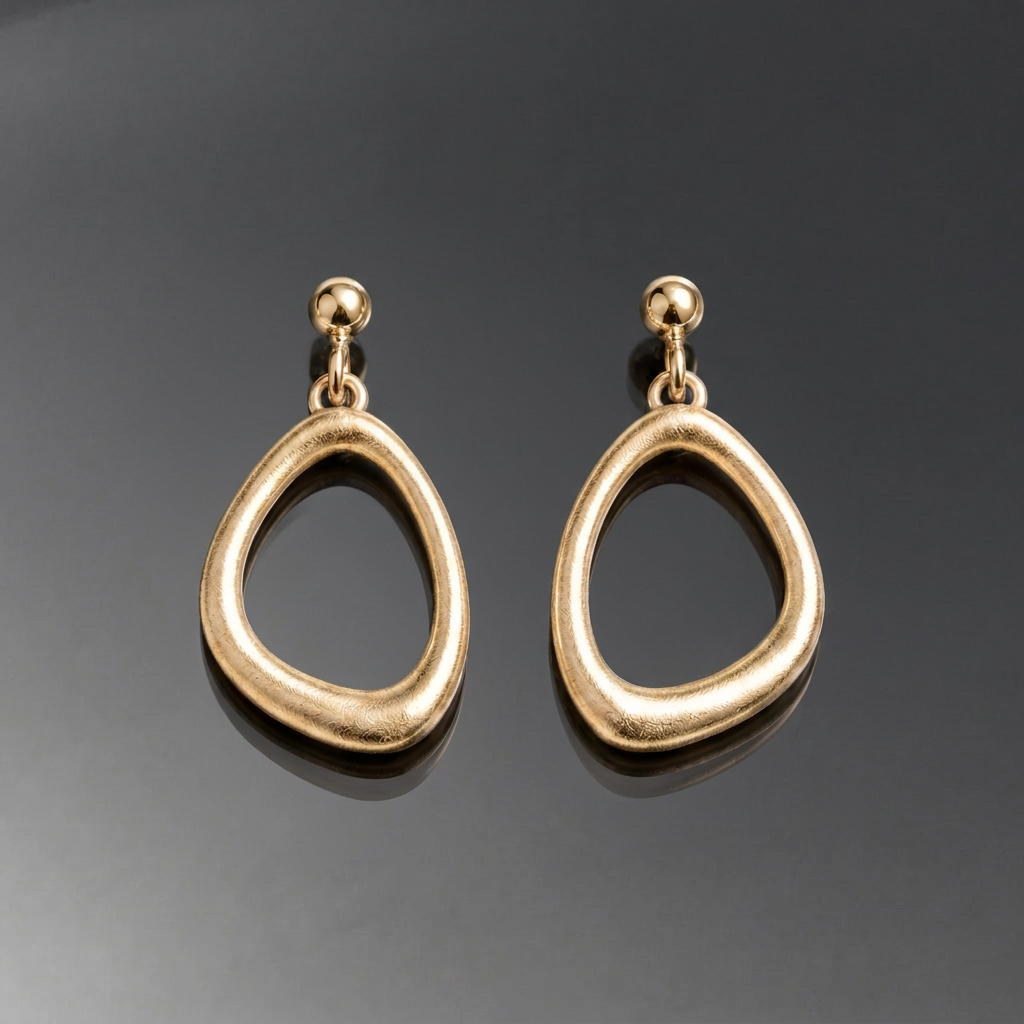 Stone Örhängen - 18k förgyllt silver 925