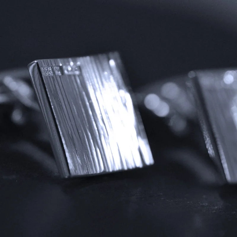 Krusning Manschettknappar 1 - Handgjord - Sweden - Sterling