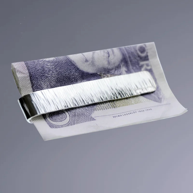 Krusning Sedel-/Slipsklämma - Handgjord - Sweden - Sterling
