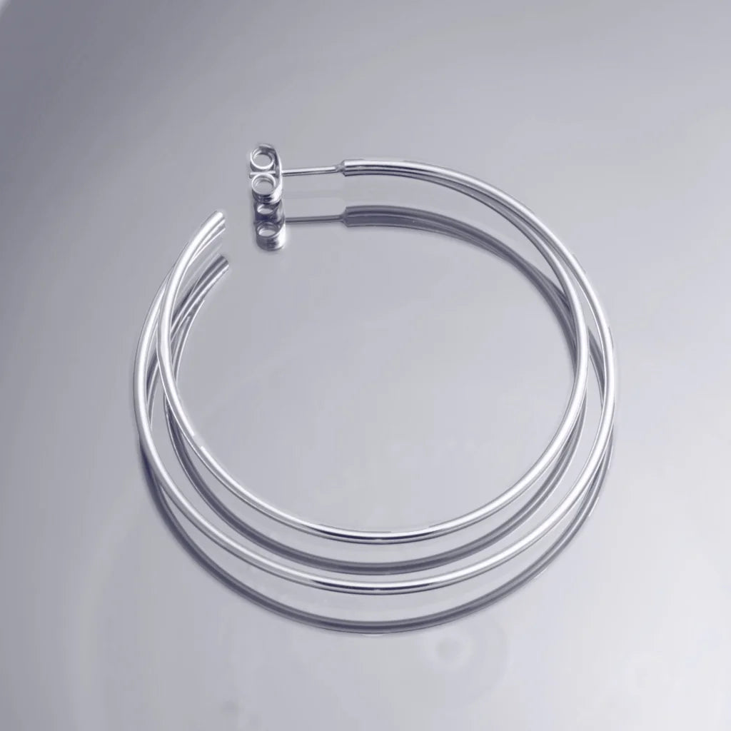 Loop Örhänge 1 - Handgjord - Sweden - Sterling Silver 925