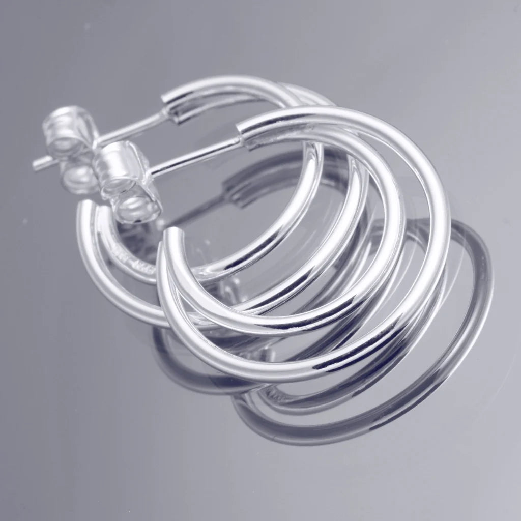 Loop Örhänge 2 - Handgjord - Sweden - Sterling Silver 925