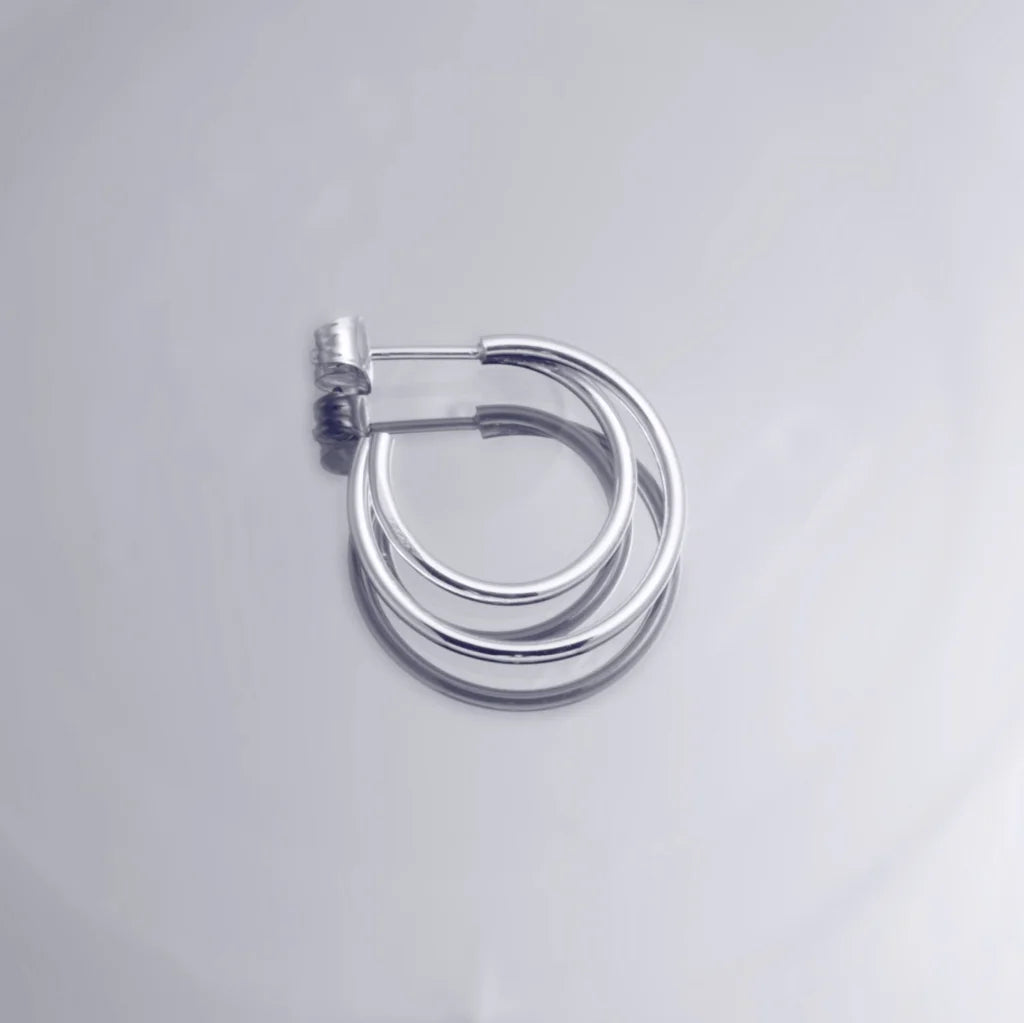 Loop Örhänge 2 - Handgjord - Sweden - Sterling Silver 925