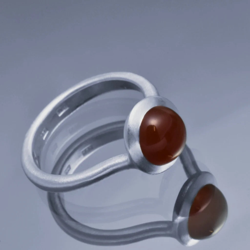Matt Ring Karneol - Handgjord - Sweden - Sterling Silver 925
