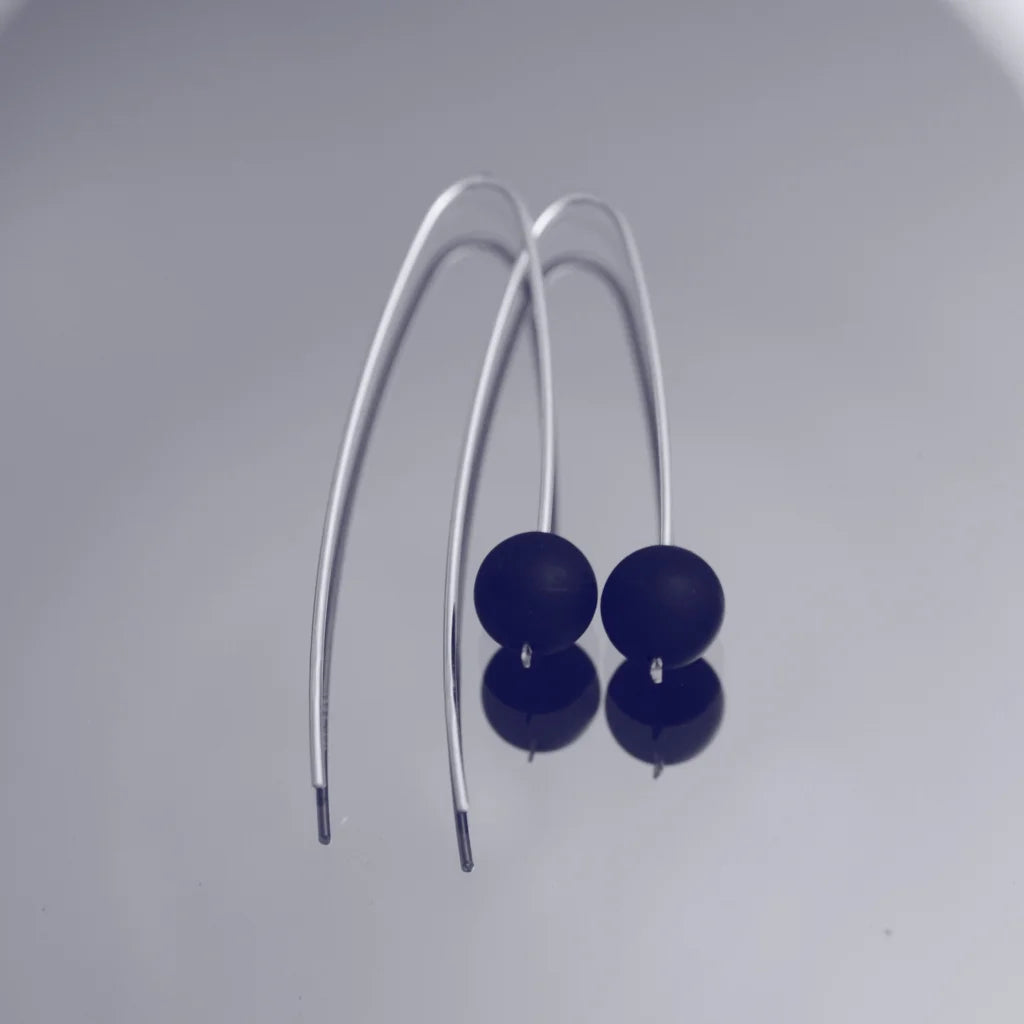 Kul örhängen 1 Onyx - Handgjord - Sweden - Sterling Silver
