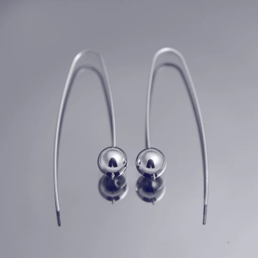 Kul örhängen 1 Silver - Handgjord - Sweden - Sterling 925