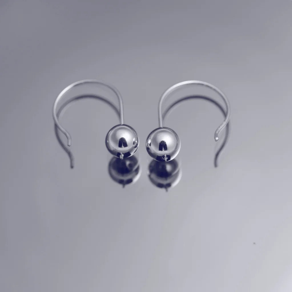 Kul örhängen 2 Silver - Handgjord - Sweden - Sterling 925