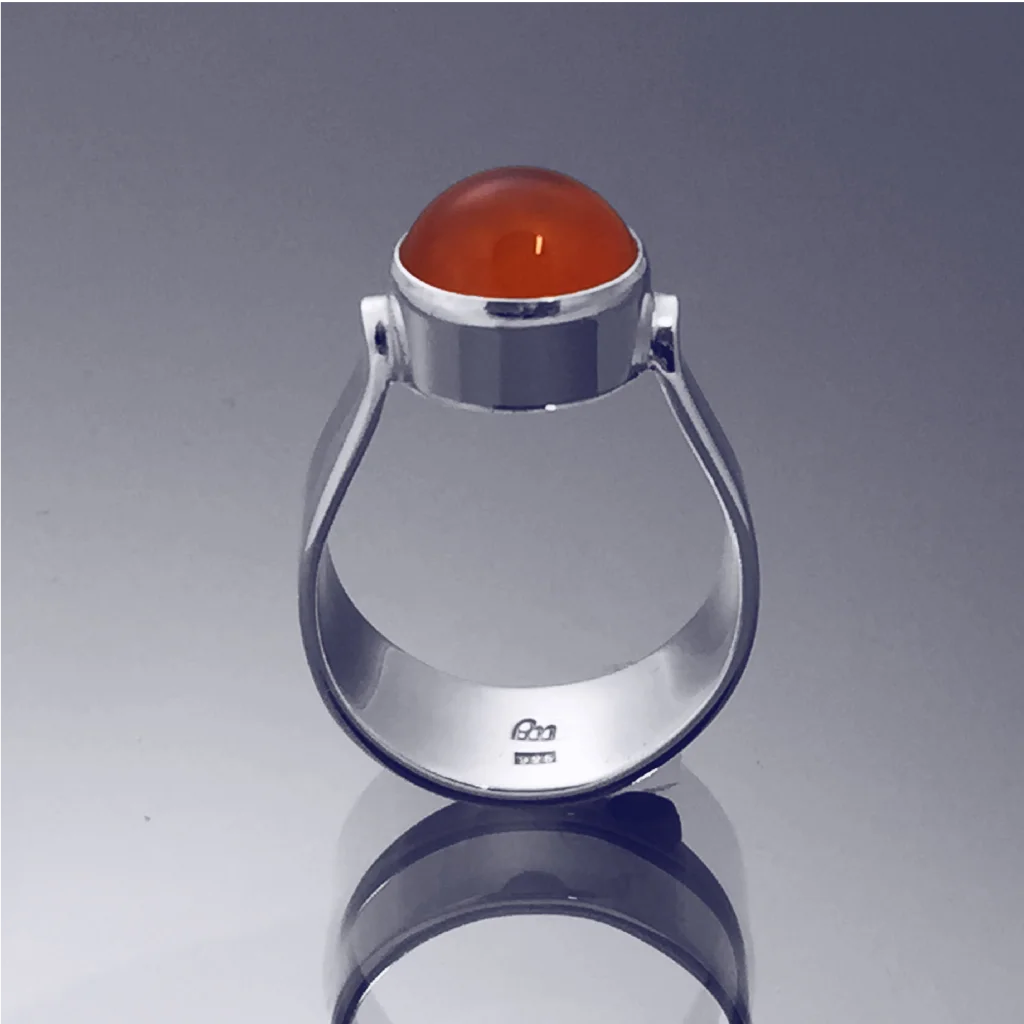 Dot Ring Karneol - Handgjord - Sweden - Sterling Silver 925