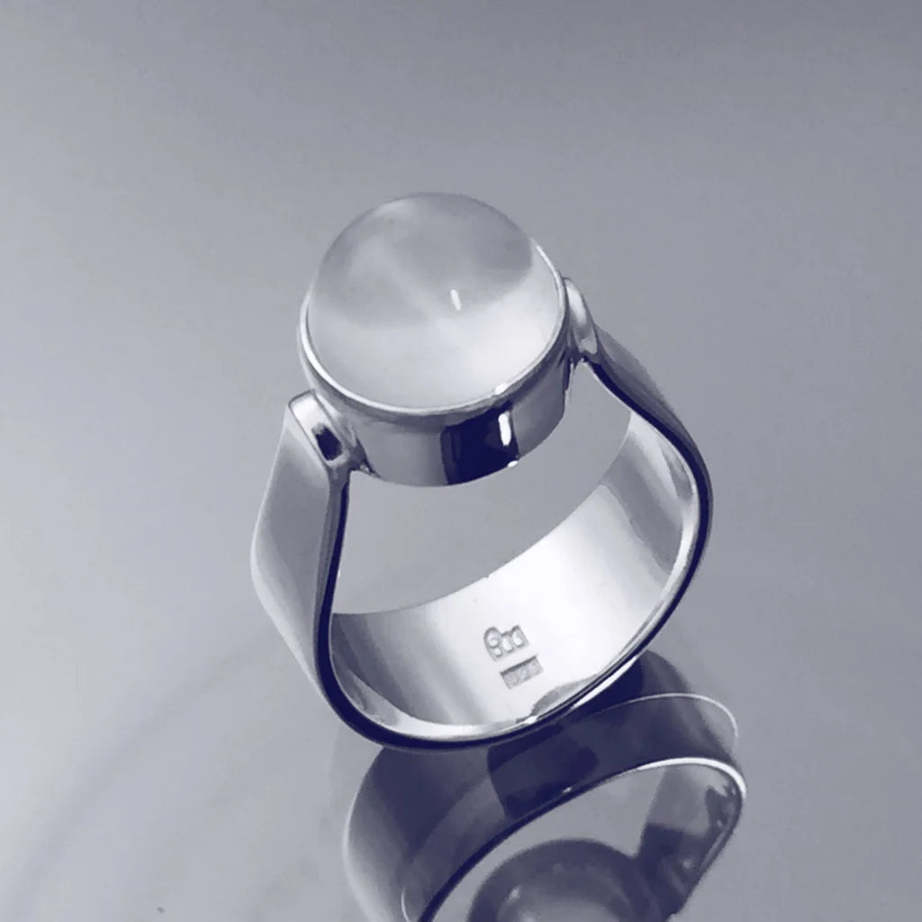Dot Ring Månsten - Handgjord - Sweden - Sterling Silver 925