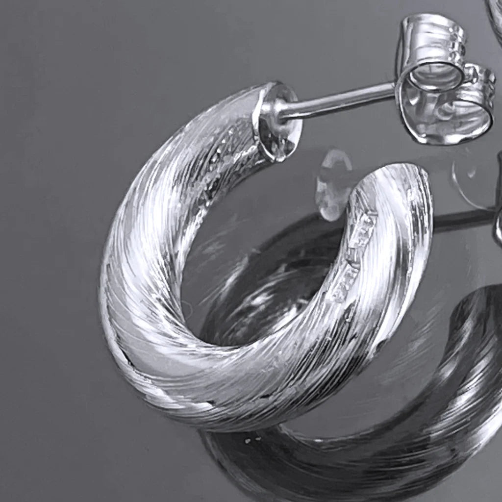 Riven örhänge 1 - Handgjord - Sweden - Sterling Silver 925
