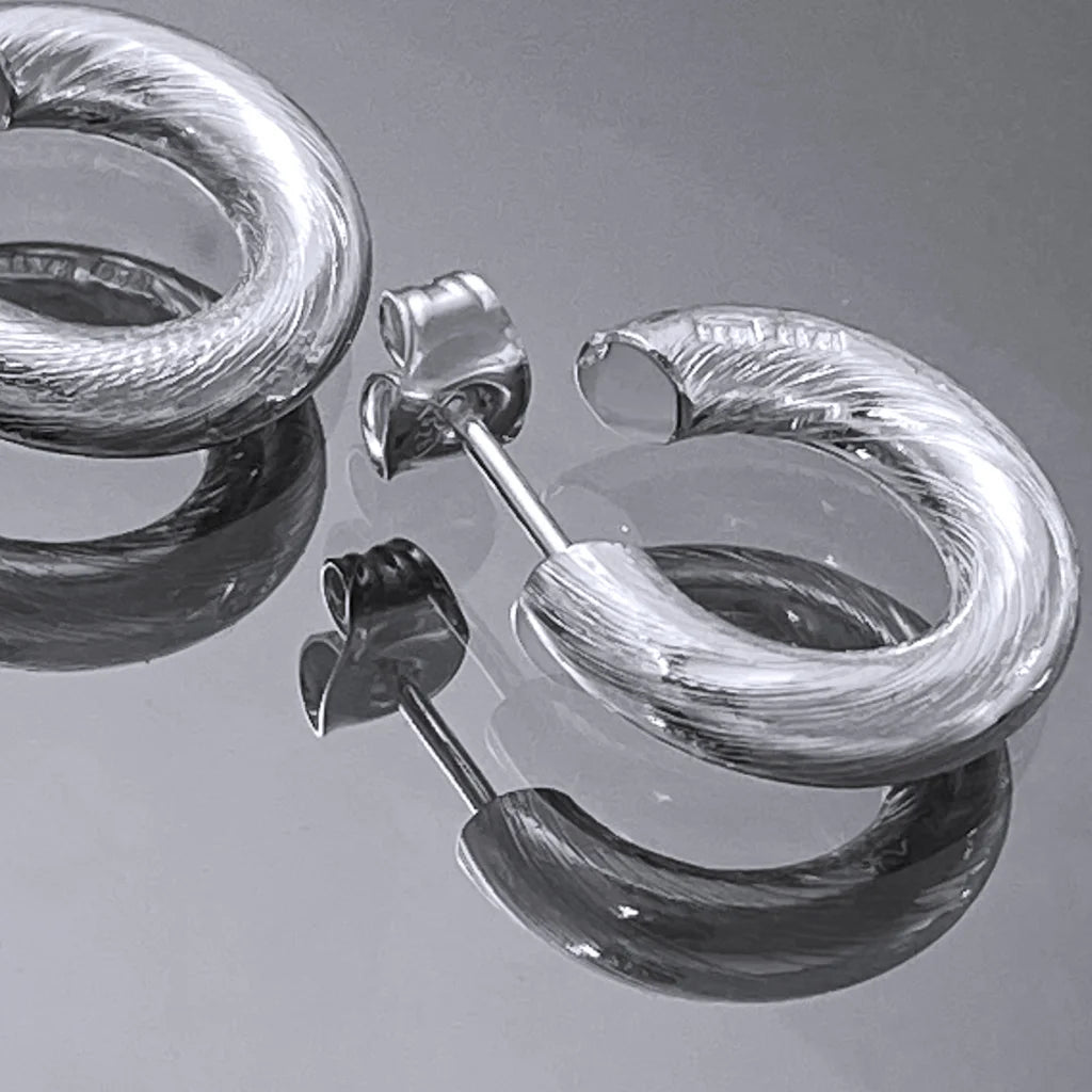 Riven örhänge 1 - Handgjord - Sweden - Sterling Silver 925