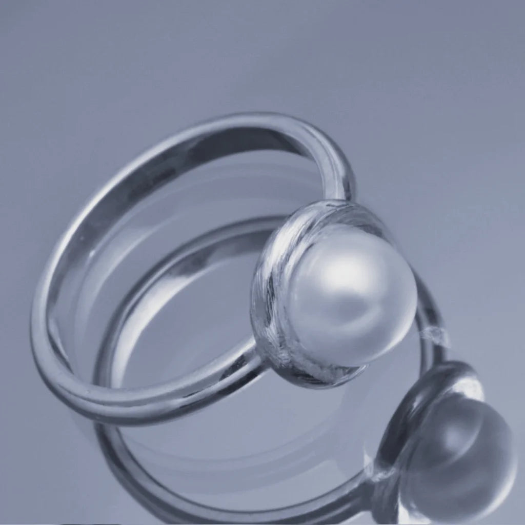 Riven Ring Pärla - Handgjord - Sweden - Sterling Silver 925