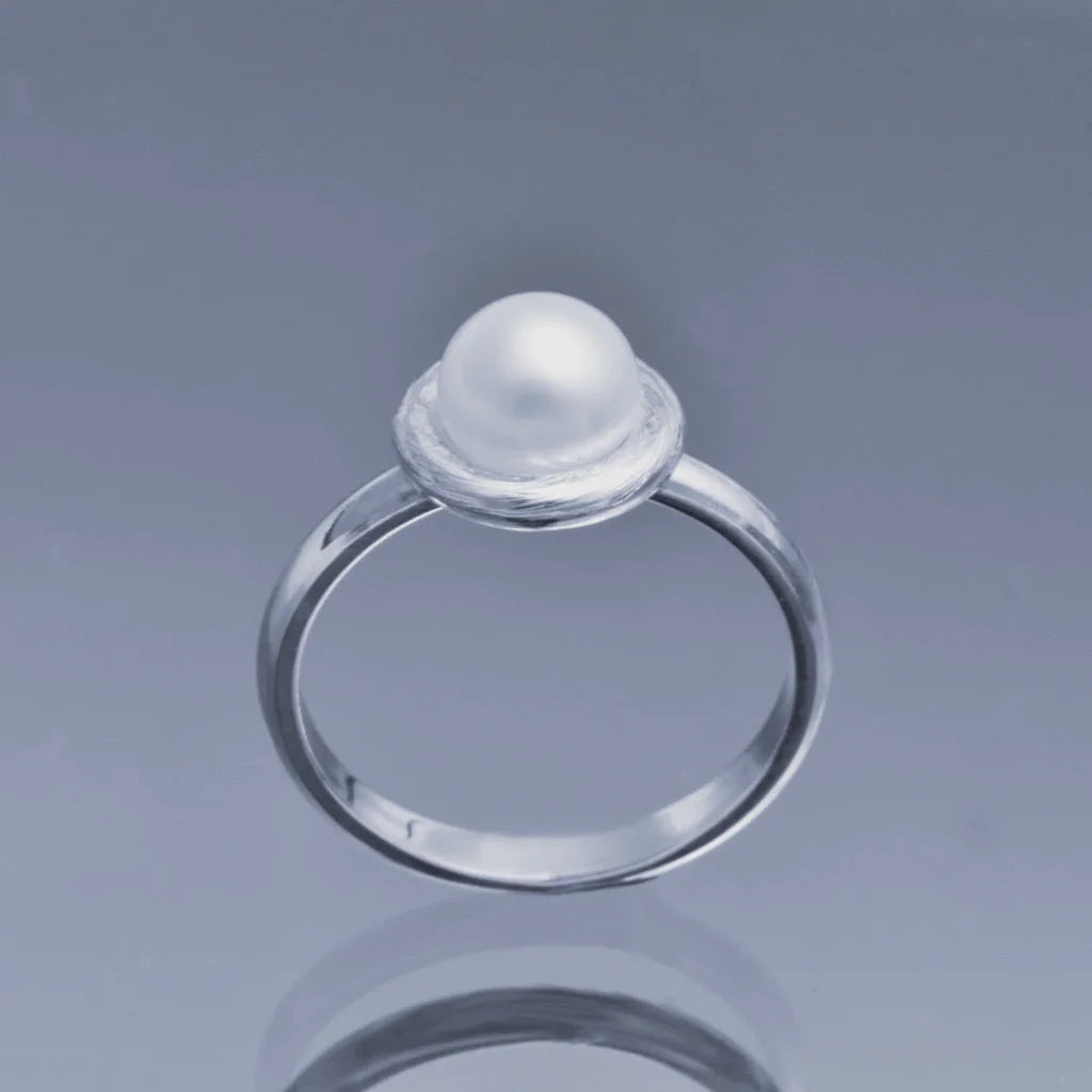Riven Ring Pärla - Handgjord - Sweden - Sterling Silver 925