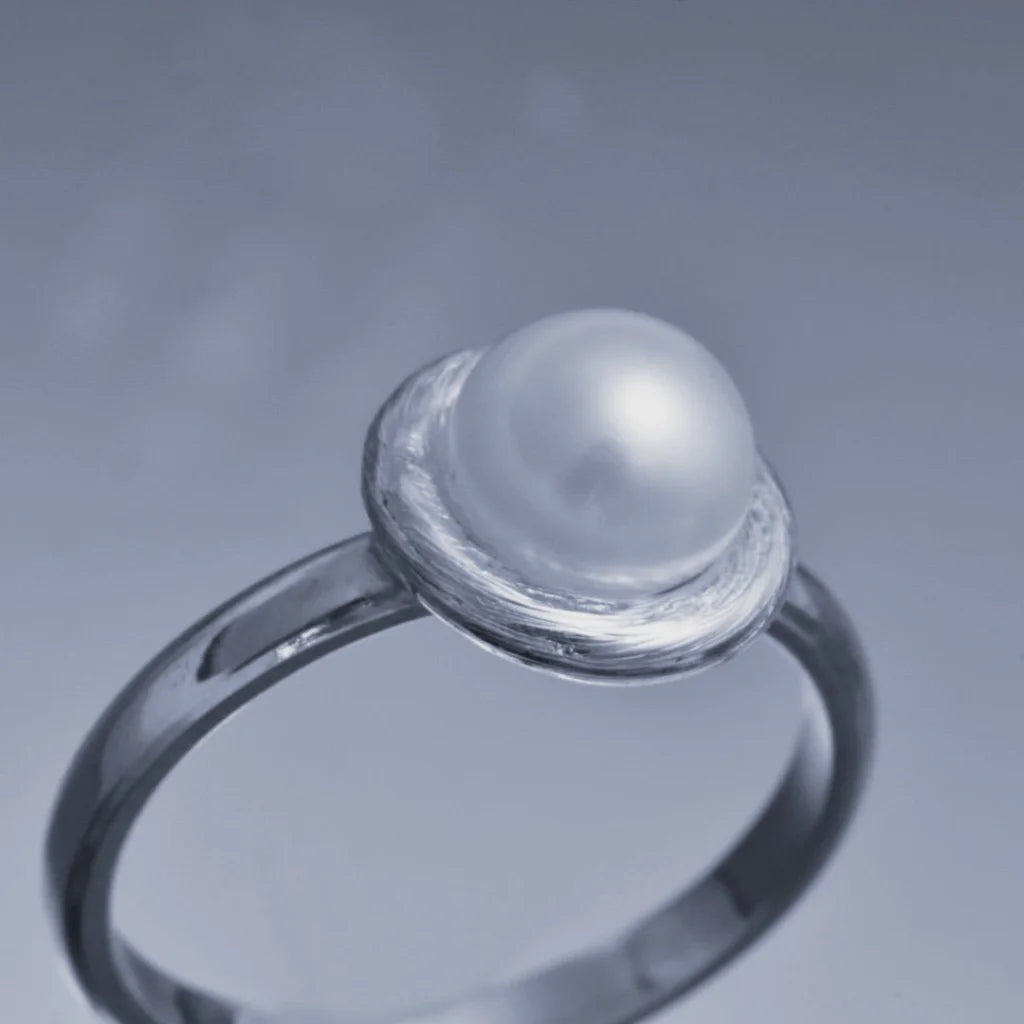 Riven Ring Pärla - Handgjord - Sweden - Sterling Silver 925
