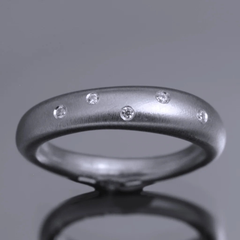 Stone Ring 1 Sparkle Vit guld - Handgjord - Sweden - Guld