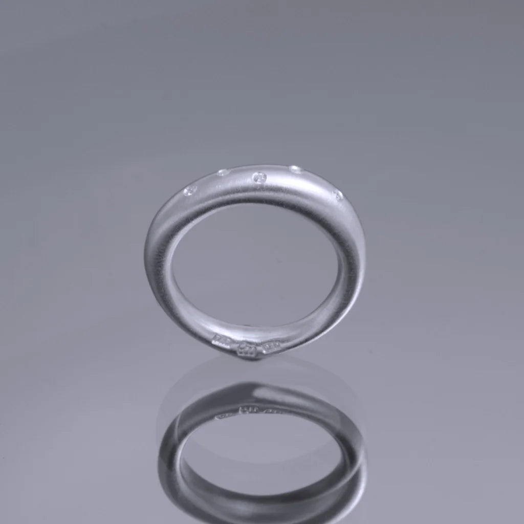 Stone Ring 1 Sparkle Vit guld - Handgjord - Sweden - Guld