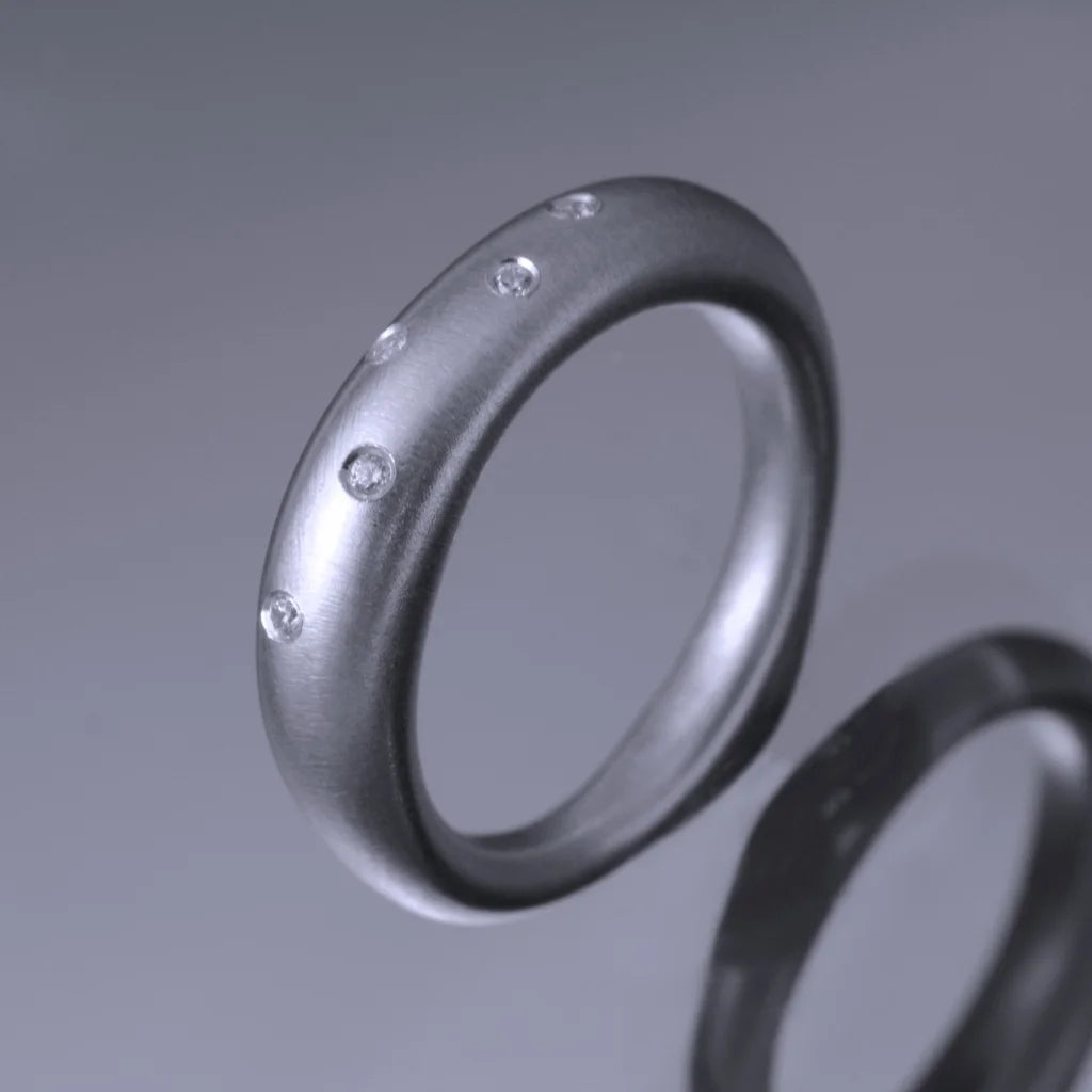Stone Ring 1 Sparkle Vit guld - Handgjord - Sweden - Guld