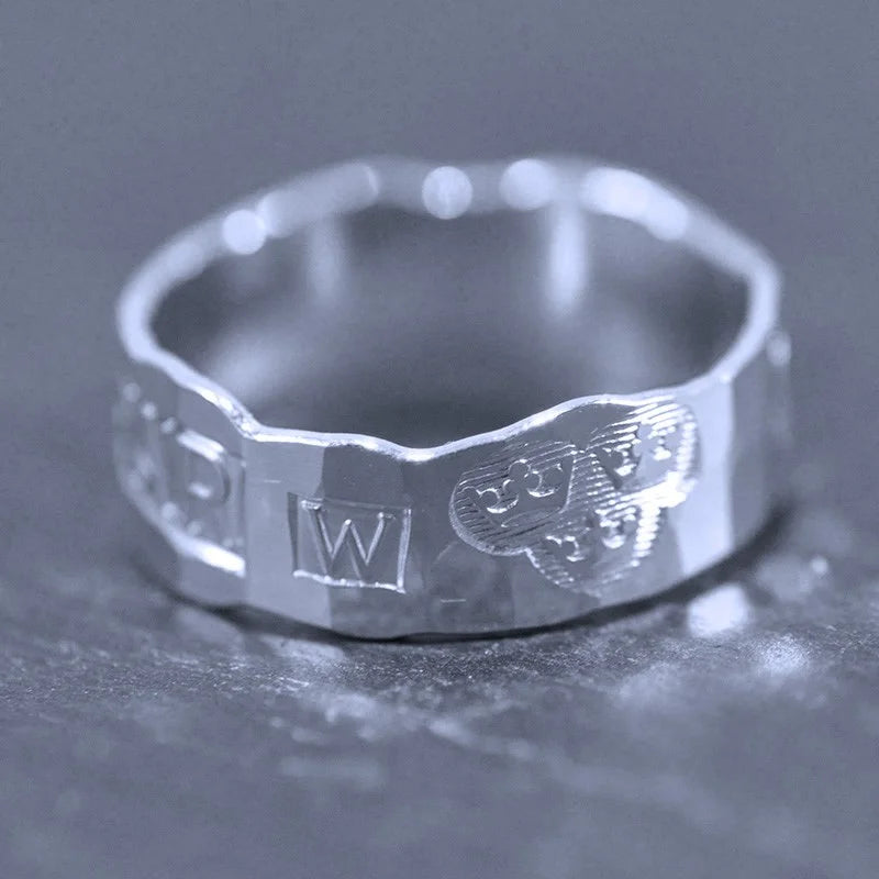 Svenska Stämplar Ring 2 - Handgjord - Sweden - Sterling