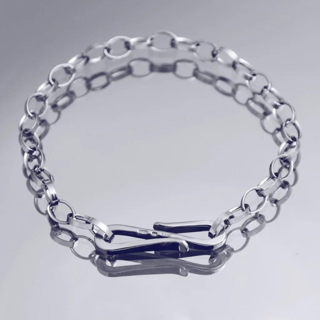 Trad Armband 4 oxid, oxiderat sterling silver armband
