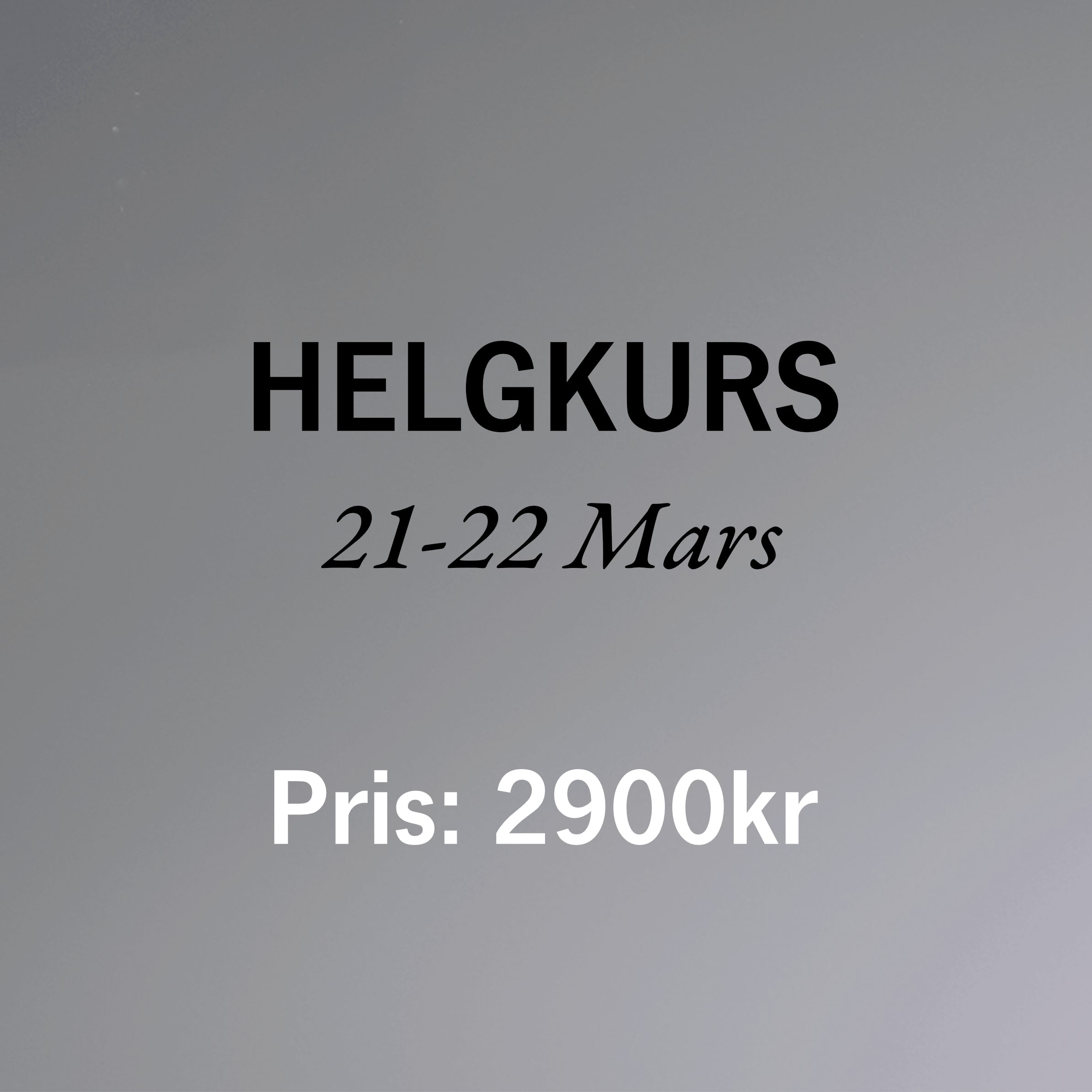 Weekend course 2, Registration