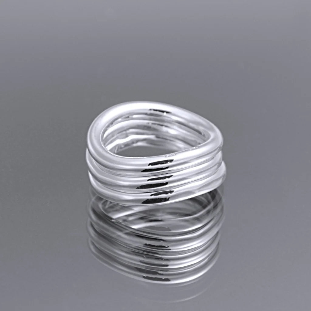 Bend ring 1 - Handgjord - Sweden - Sterling Silver 925