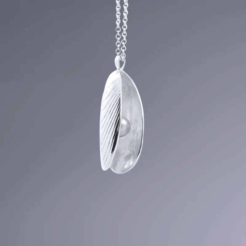 Blåmussla Halsband 1 - Handgjord - Sweden - Sterling Silver