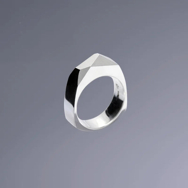 Facett Ring 1 - Handgjord - Sweden - Sterling Silver 925