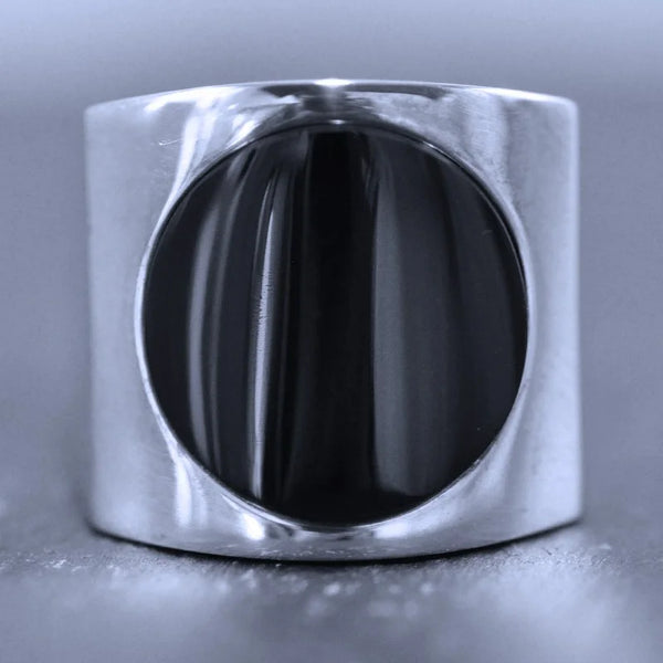 Funky Ring 3 - Onyx - Handgjord - Sweden - Sterling Silver