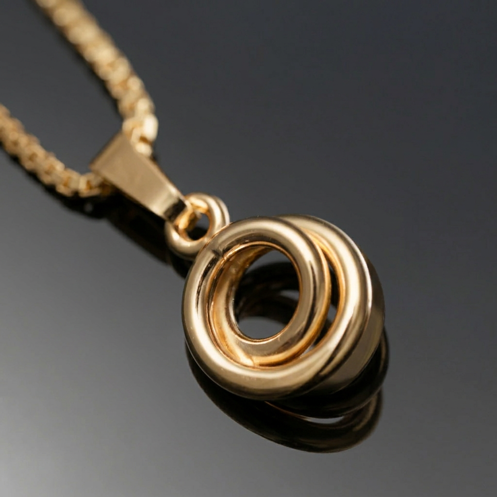 Loop halsband 2 - 18k förgyllt silver 925