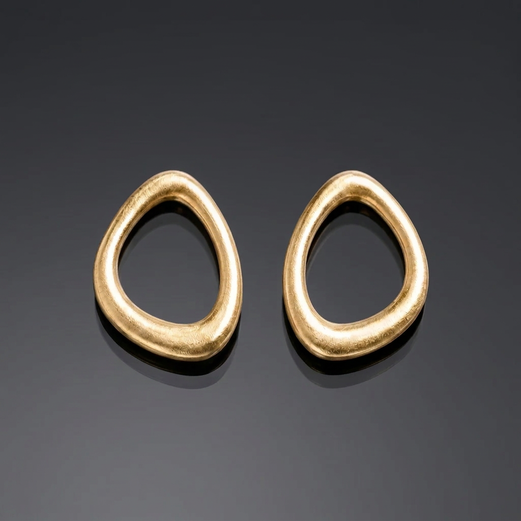 Stone Örhängen - 18k förgyllt silver 925