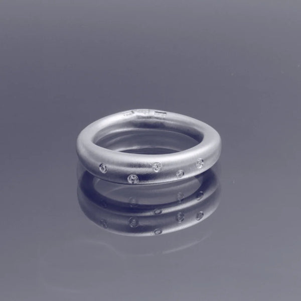 Stone Ring 1 Sparkle Vit guld - Handgjord - Sweden - Guld